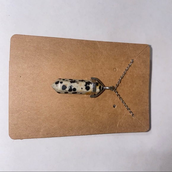 Dalmatian Jasper Real Stone Necklace - Picture 4 of 4